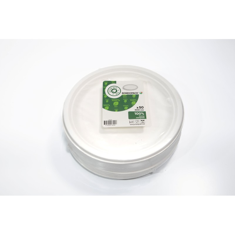 Assiettes compostables Ø230 mm