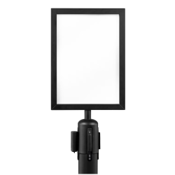 cadre pour affiche de barrière rétractable - noir - se visse sur le haut du poteau - A4