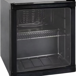 Mini-réfrigérateur noir porte en verre  46l