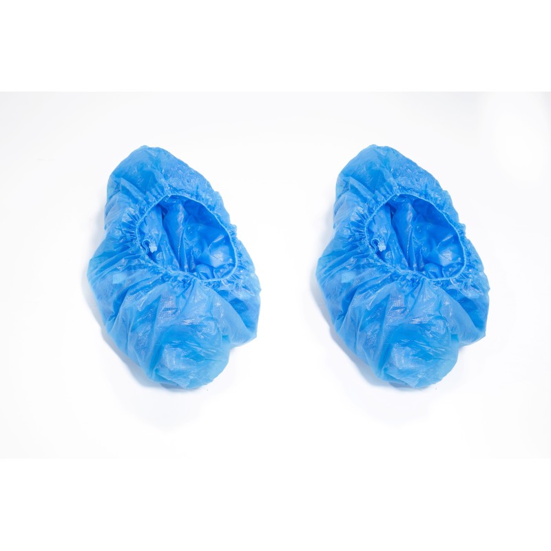 Surchaussures jetables bleues CPE – Lot de 100