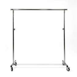 Portant Pliant Chromé Hauteur Réglable L150cm