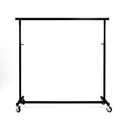 Portant Droit Pliant Noir Hauteur Réglable