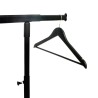 Portant Droit Pliant Noir Hauteur Réglable