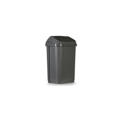 Poubelle noire à couvercle basculant 50 litres